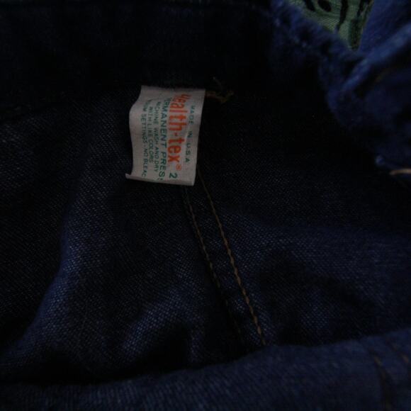 Vintage Kids Children Health Tex Cotton Blue Overalls Size 2T Made In USA - Picture 4 of 4